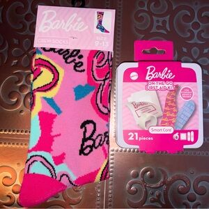 Barbie Lifestyle Lot: 21-Piece On-The-Go First Aid Kit & Crew Socks Size 9-13